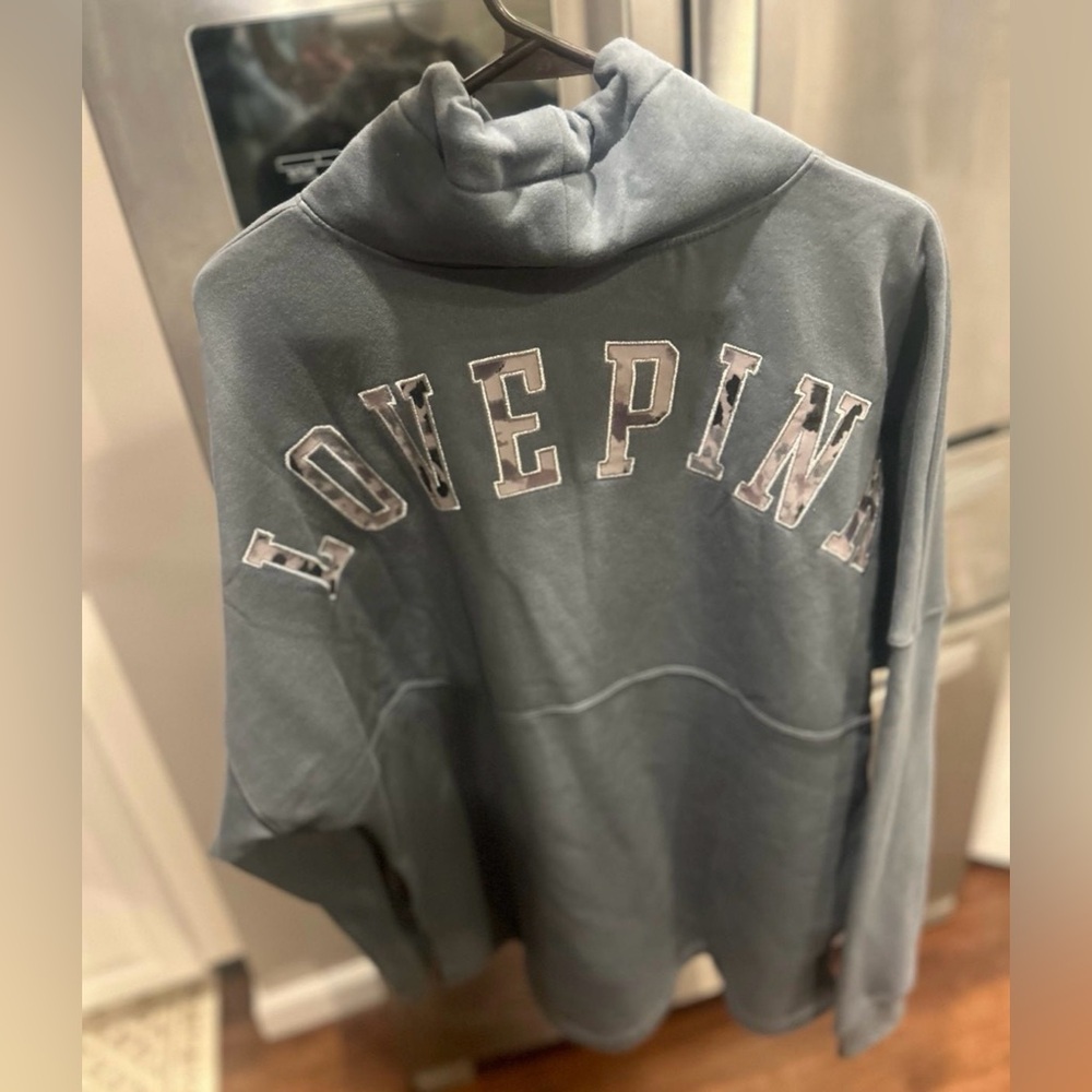 Victoria’s Secret PINK VARSITY COWL SWEATSHIRT MEDIUM NWT